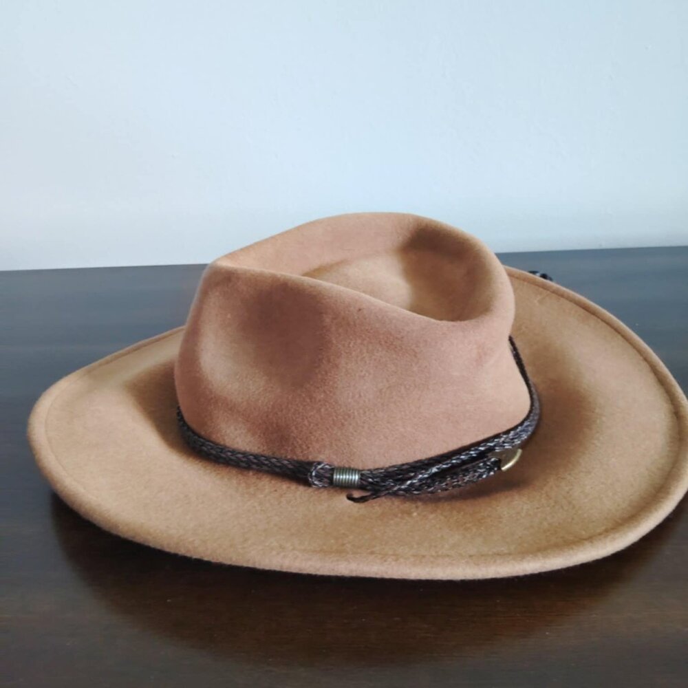 Outback Broken Hill Wool Hat Size SM, Color Brown, Used